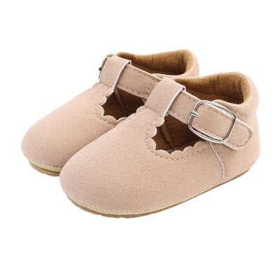 China Princess Solid Shoes, Soft Unique Stylish Newborn Baby Cute Mary Jane Shoes Infant Prewalker Wedding Solid Color Shoes for sale