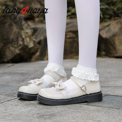 China Fashion Sweet Lolita Harajuku Women Cute Lolita Shoes Bow Platform Black Loli Round Head Women Princess 2021 for sale