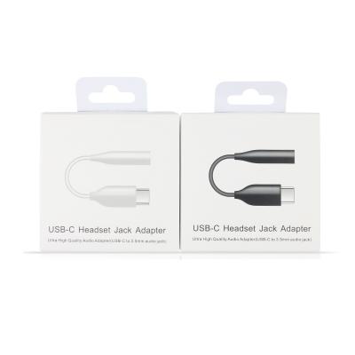 China USB C to 3.5mm Jack Headphones Adapter AUX Audio Converter. for Samsung Galaxy Note 10 plus earphone adapter for sale