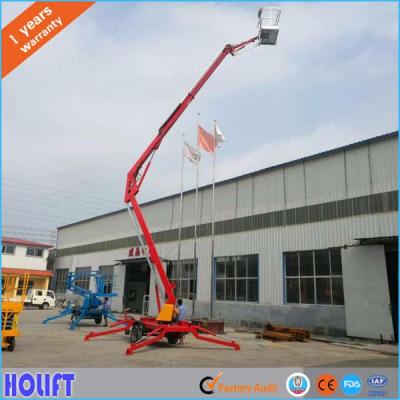 China 2017 Holift Brand Easy Convenience Safety Operation Boom Lift Towable Trailer Mounted Cherry Harvester Folding Arm Lift With CE for sale