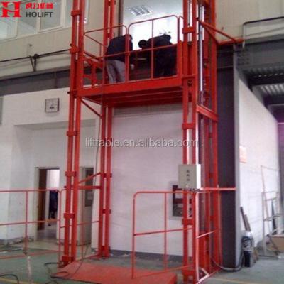 China Safety Easy Convenience Operation Cheap Hydraulic Goods Lift Guide Rail Electric Cargo Lift Price for sale