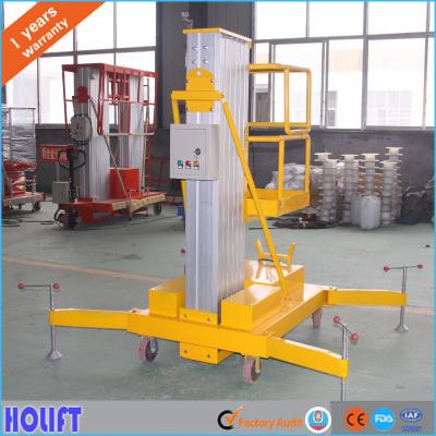 China Convenience Easy Operation Safety 10% Off Easy Movable Single Post Aluminum Lifts For Overhead Repair Work for sale