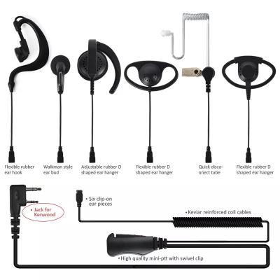 China In-ear universal six in one hands free headset with PTTs for sale