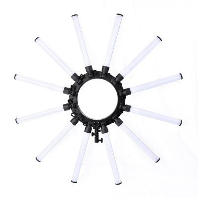 China Photographic Video FEL-180 Ring Lighting 6 Tubes 336 Led Professional Angle-Adjustable 3200-5500k 120w Dimmable Fill Light Stand FEL-180 for sale