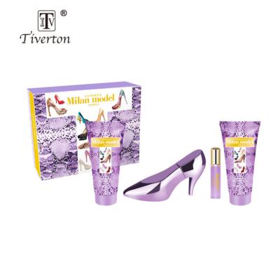 China Nice Perfumes Tiverton Brand High Heel Form Perfume Set Wholesale Gift For Women for sale