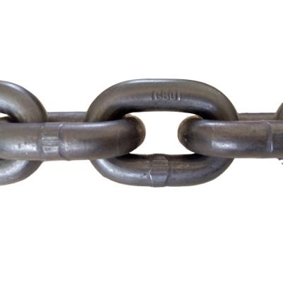 China WELLS Black G80 Lifting Link Chain Drag Chain Carbon Steel Standard ISO SGS for sale