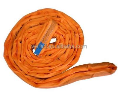 China Factory CE 10ton lifting lashing nylon polyester soft endless round webbing sling belt Te koop