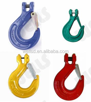 Chine Wells Forged Safety Clevis Grab Hook With Latch US Type G80 Alloy Steel roll-forged à vendre