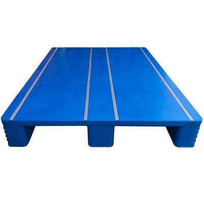 China 100% virgin hygeian single sided hdpe food grade plastic pallet with anti-slip strip 1200x1000 for clean room for sale