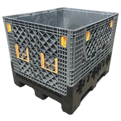 China 1200*1000*975mm large collapsible folding plastic folding box for industrial logistics and storage for sale