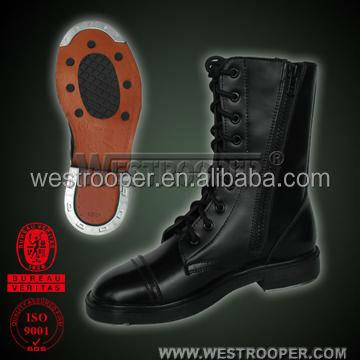 China Military Leather Sole With Side Zipper Comfort Cow Leather Shoes Army Ranger Boots for sale