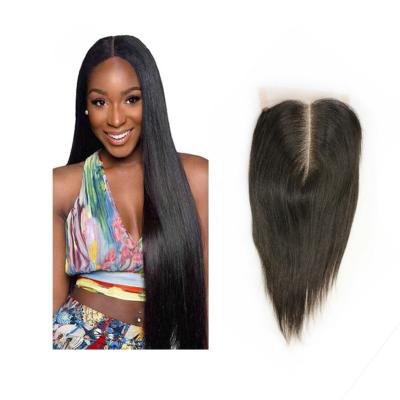 China Cheap Body Wave Brazilian Virgin Hair Cuticle Aligned Frontal Closure Silky Straight Swiss 4x4 Lace Frontal Closure for sale