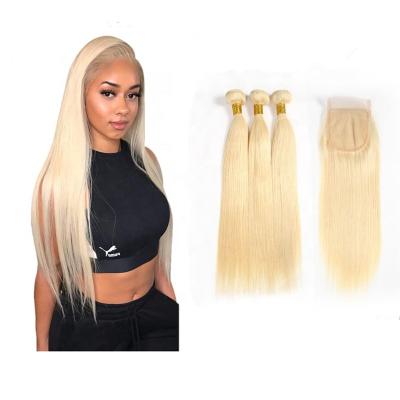 China Virgin Brazilian Hair Straight 613 Blonde Brazilian Human Hair Soft Straight 4x4 Lace Closure 4x4 Lace Closure Thick Shedding Cheap Transparent Hair Frontal Barely Shedding for sale