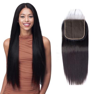 China Swiss Remy Human Hair Wave 6x6 Lace Closure 100% Bone Brazilian Raw Transparent Silky Straight Human Hair 10