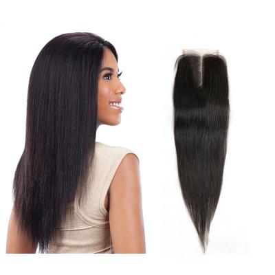 China 10inch Brazilian Barely Shedding Thick Smooth Soft Cuticle Aligned Transparent Lace Closure Hair Extension 4X4 HD Swiss Lace Frontal Closure & Headband for sale