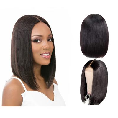 China Silky Straight Indian Virgin Bob Wig Human Hair Lace Front Closure 4x4 Wave Short Raw Cuticle Aligned Hair Lace Front Wig Straight Bob Lace Front Wig for sale