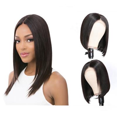 China Swiss Silky Straight Bob Wig Pre Plucked HD Lace Hair Wig Short Wave 4x4 Bob Lace Front Wig Brazilian Silky Straight Swiss Seller for sale