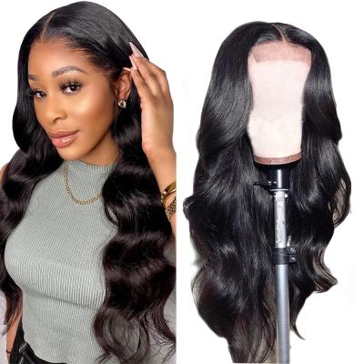 China Brazilian Virgin Hair Wigs Body Wave Lace Front Wigs 4x1 T-Part Lace Frontal Comfortable Closure Wigs Pre Plucked With Baby Hair for sale