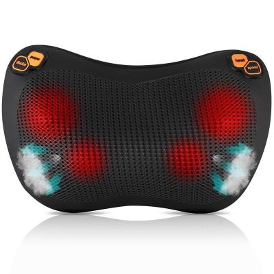 China Home Electric Neck Shoulder Massager Pillow Neck Car Massager Back Massager Pillow With Heat for sale