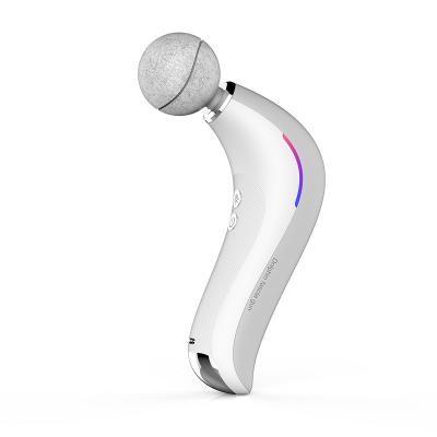 China Body Beautiful Dolphin Shape White Powerful Usb Charge Deep Fascial Vibration Relax Muscle Massage Gun For Women for sale