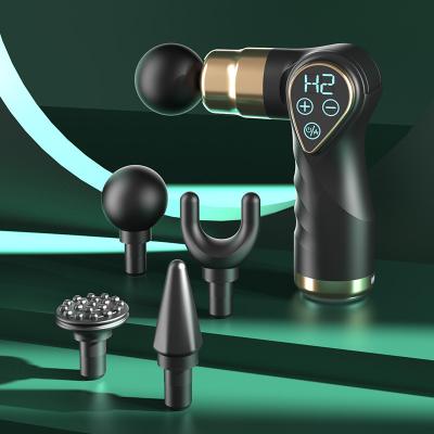 China Hot Wholesale Price 180 Rotary Type C Charging LCD Touch Screen Compress Vibration Fitness Muscle Massager Body Gun for sale