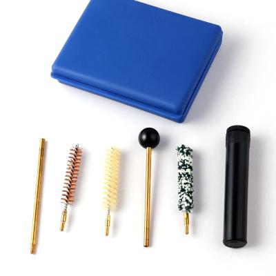 China Popular 9mm .38 Cal .357 Cal 6pcs Universal Mini Portable Cleaning Kit For Hand Gun Pistol for sale