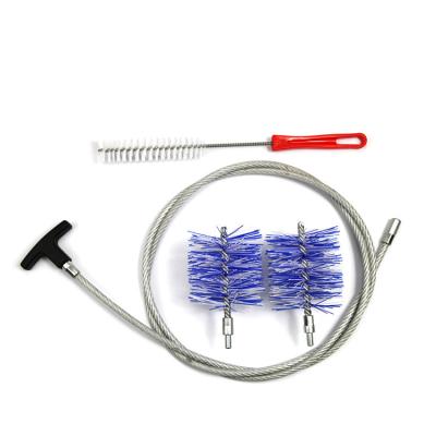 China Long Lasting Hard Steel Wire Rope PP Wire Nylon Spiral Brush For Chimney Chimney Tube for sale