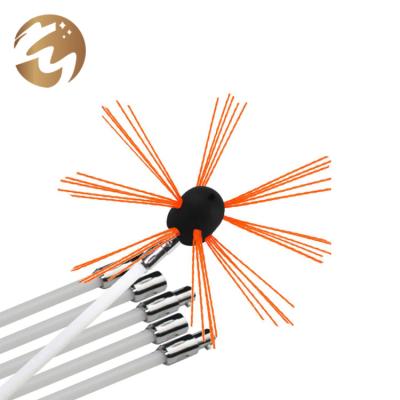 China Sustainable Electric Nylon Wire Chimney Cleaning Brush Cleaning Brush Drill Driven Sweeping Kit for sale