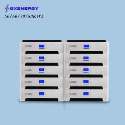 China solar energy storage lifepo4 battery pack with bms stack lifePO4 battery pack system 50kw battery pack storage solar power supply battery for sale