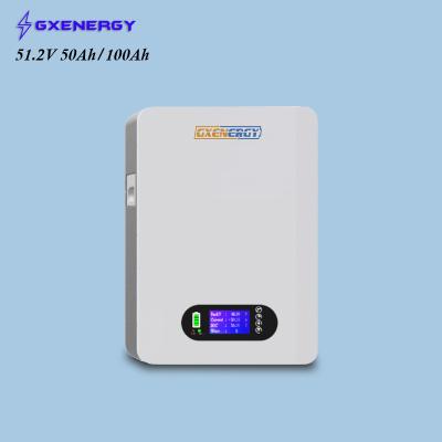 China HB-ZBL51050/51100BG 51.2v 50/100Ah LifePO4 Lithium Battery Storage System 2.5/5kw Power Capacity Home Wall Mounted Solar Energy Storage for sale