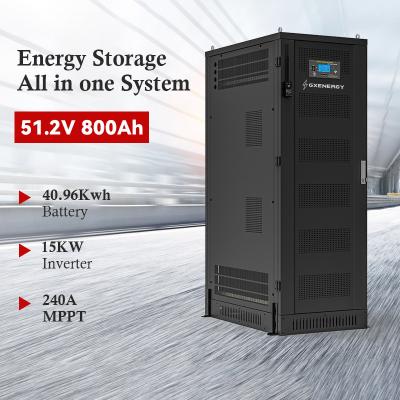 China Home/Office/Hotel/Shop...48V 800Ah Lithium Battery Built In Inverter 15KW MPPT Rack Mounted ESS Battery All In One 40Kwh Capacity Energy Storage System for sale