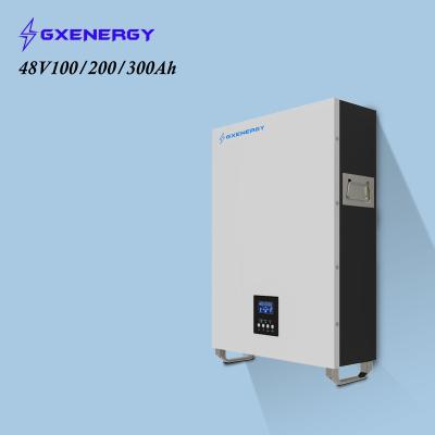 China Rechargeable Wall Hanging Battery 48V 100Ah LifePo4 200Ah/300Ah Lithium Ion Energy Storage System Home Wall Battery HB-CSK48100BG for sale