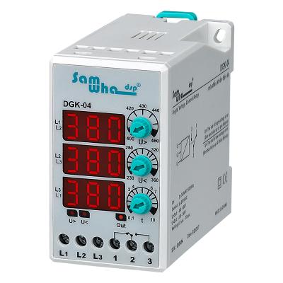 China Samwha-Dsp DGK-04 Digital Sealed Three Phase Overvoltage and Undervoltage Protection Relay Seting Relay (3*380V Non-neutrals) for sale