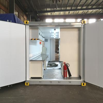 China Industrial Unitam DNV 271 certified offshore mud lab equipped with fume hood cabinet, workbench and air condition for mud lab drilling for sale