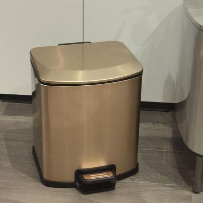 China Leasylife viable 7L/1.85 GAL Wholesale can be customized single metal pedal fin human trash can for sale