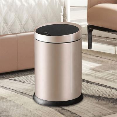 China Leasylife 12Lhousehold stainless steel viable smart sensor can install battery flip trash can for sale