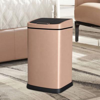 China Leasylife 12L Touchless Smart Waste Bin Sensor Sustainable Automatic Stainless Steel Trash Bin for sale