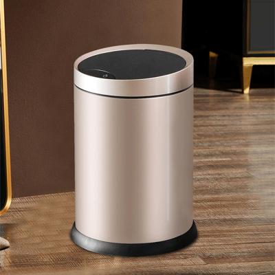 China Leasylife 8L Stainless Steel Trash Bin Battery Chargeable Smart Viable Sensing Trash Bin for sale