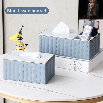 China Leasylife Storage Box Minimalist Multi-function Creative High-end Light Luxury Leather Home Storage Box Acrylic Tissue Box for sale