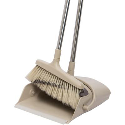 China Leasylife Folding Plastic Magic Broom Household Broomstick Dustpan Soft Stick Windproof Home Broom for sale