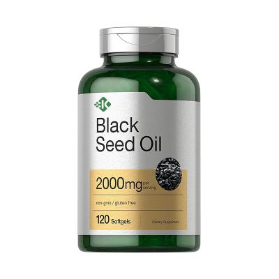 China Immune & Brain Function High Quality Vegan Immune Support & Brain Function Supplement Organic 2000mg Black Cumin Seed Oil Capsules Softgel for sale