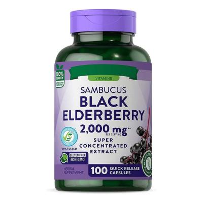 China Immune & Anti-Fatigue Health Care Supplements Vegan Advanced Immune Defense Food Supplement Organic Elderberry Capsules With Vitamin C and Zinc for sale