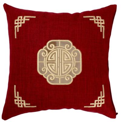 China Factory Supplier Style Embroidery Modern Design Sofa Cotton Linen Throw Pillow Anti-static For Home Decor for sale