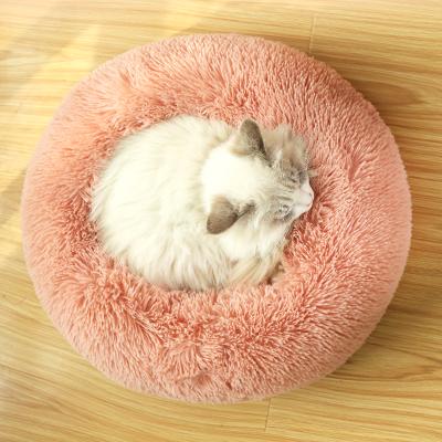 China BOKUN Soft Cat Luxury Comfortable Dog Bed Pet Beds 30 Colors Breathable Diameter 80cm for sale