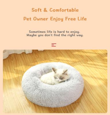 China Breathable BOKUN 30 Colors 120cm Diameter For Indoor Pets Velvet Sleeping Bed Pet Beds for sale