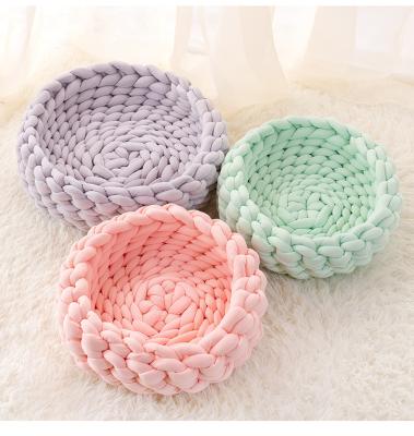 China BOKUN Breathable Amazon Colors 60cm Diameter Felt Cotton Bed Multifunctional Pet Beds for sale