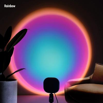 China Hot Sale BOKUN Dropship Amazon Price Luxury Smart Led Night Light Sunset Projection Lamp Table Lights Table Lamp Background for sale