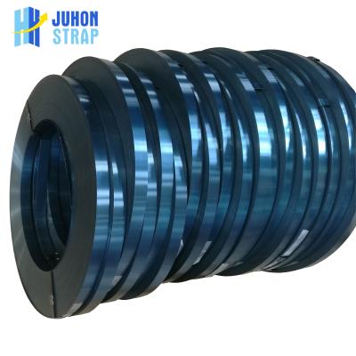 China Factory Supplier 12.7mm 16mm 19mm 31.75mm Blue Tempered and Waxed Wrapping Machine Manual Metal Strap Binding Steel Strapping Band for sale