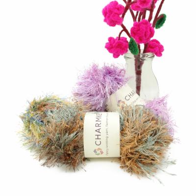 China Charmkey Eyelash Yarn Soft Furry Fancy Wholesale Anti-pilling For Knitting for sale