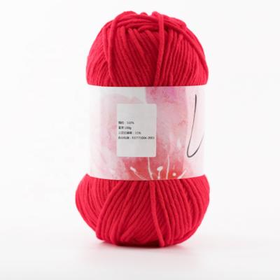 China Wholesale 8ply 100g Milk Cotton Yarn Sustainable Soft 100% Crochet Acrylic Hand Knitting for sale